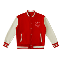 Rave Ready Two-Tone Fleeced Varsity Jacket