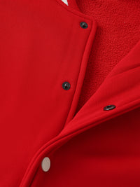 Rave Ready Two-Tone Fleeced Varsity Jacket